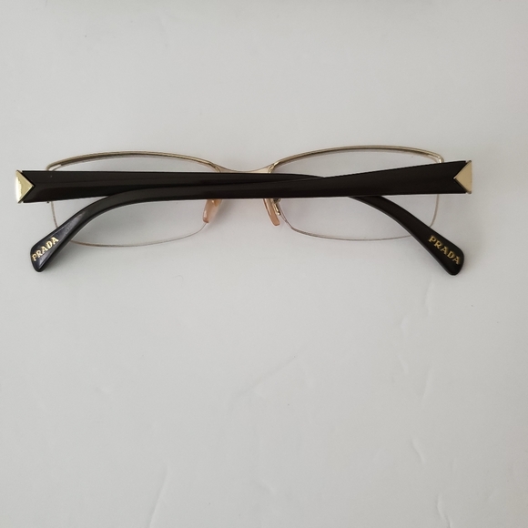 COPY - Prada Semi Rimless Silver/Bown Eyeglass Frames - Picture 2 of 8